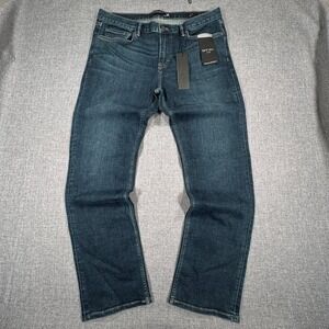 Banana Republic Slim Jeans Mens 36x32 Dark Wash Rapid Movement Denim Stretch NEW